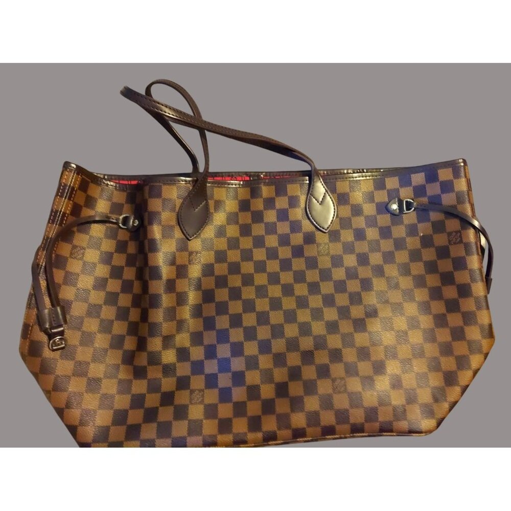 Louis Vuitton Damier Ebene Neverfull MM Tote Bag